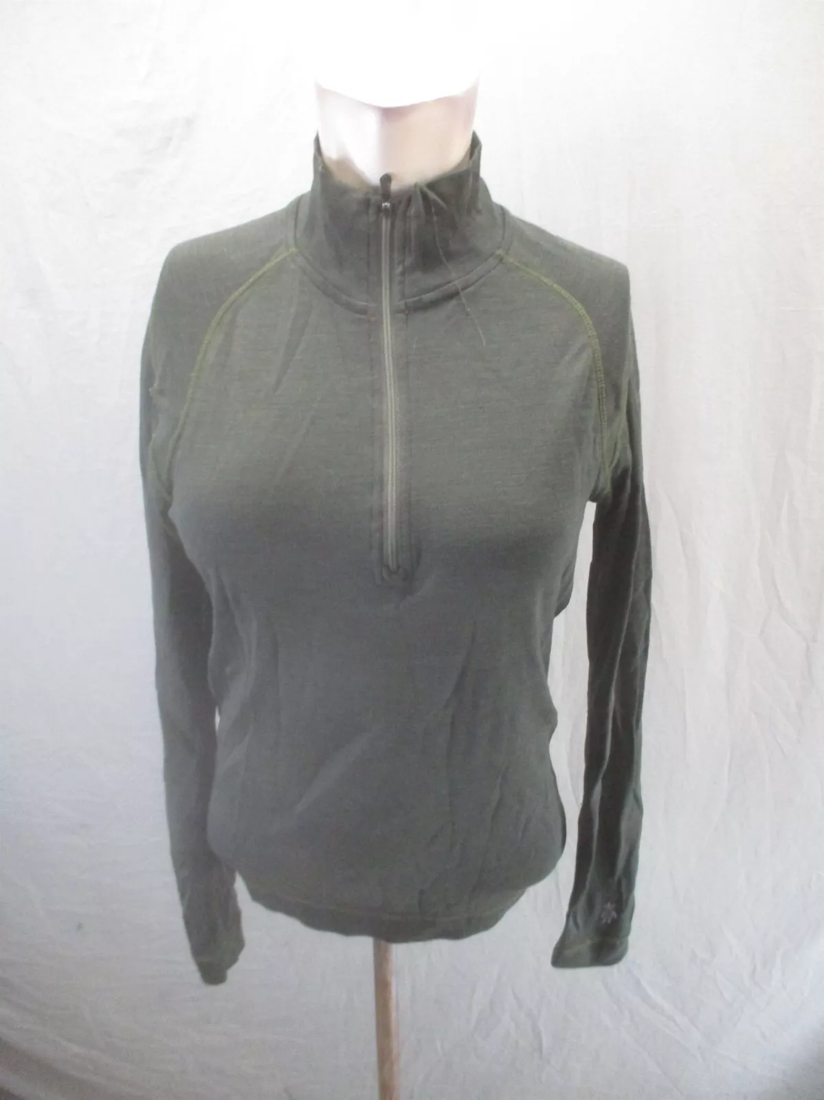smartwool 100% merino wool 1/2 zip warm athletic pullover sweater