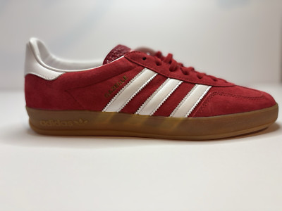 Adidas Originals Gazelle Indoor Red Suede White Leather H06261 Men's Size 11.5