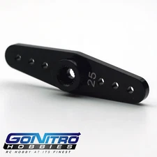 NEW Go Nitro Hobbies 25T Aluminum 2 Way Servo Arm Black Futaba / Savox