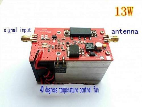 Amplificatore di potenza radio RF 433MHZ 350-480MHZ 13W UHF AMP DMR con dissipatore - Foto 2 di 5
