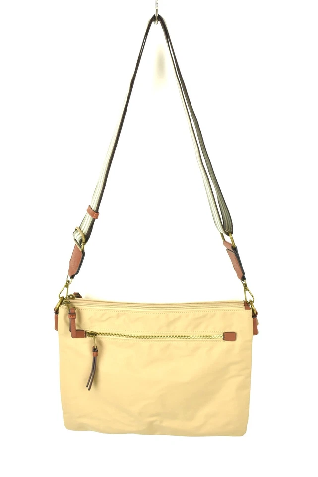 骆驼活动包女式单肩包皮革细节可调肩带 — 第 2/4 张图片