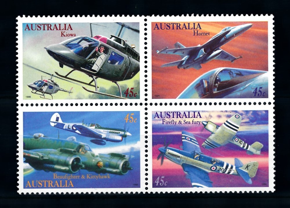 73530] Australia 1996 Aviation Military aircrafts helicopter MNH