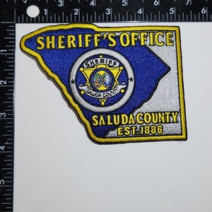 Saluda County, South Carolina, Sheriff Patch. 5x4 Inches. Great Condition!