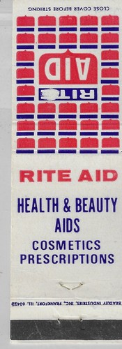 Unstruck Rite Aid Health & Beauty Aids FS Empty Matchbook Cover