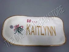 Frontgate Christmas Holiday Santa Bag Gift Present Girl NAME TAG Small KAITLYNN