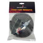 12mm Soft Stove Door Glass Rope Seal Kit Black 12MM x 2 with 50ml Glue&End Tape