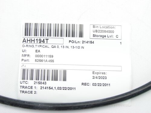 Buna O-Ring 13-1/2"-OD 13"-ID .275-Thick High Quality (B552)