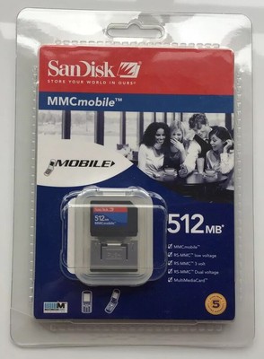 Genuine Sandisk Rs Mmc Multimedia Memory Card 512mb Vintage Rare New Ebay
