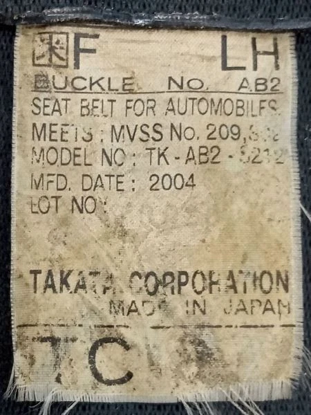 Seat Belt Front Bucket Seat Driver Retractor Fits 05 IMPREZA 137183 - Imagem 2 de 4