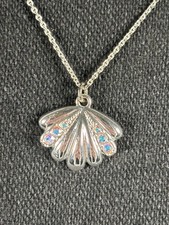 Disney Little Mermaid Silver Plated Necklace with Shell Pendant