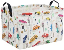 Essme Rectangular Boys Basket,Kids Storage 14.9 x 10.2 x 9.8 inches, Car