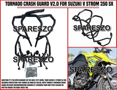 TORNADO CRASH GUARD V2.0 BLACK FIT FOR SUZUKI V STROM 250 SX