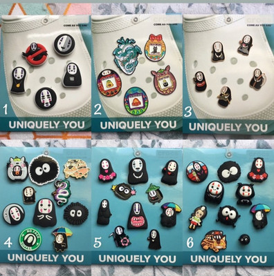 Handmade shoe charm accessories 5 pack ghibli soot sprite no face