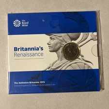 2015 Royal Mint British Britannia Definitive BU £2 Two Pound Coin Sealed Royal