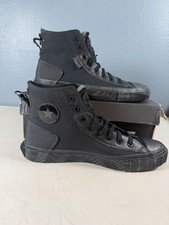 Converse Chuck Taylor All Star Black/Black Canvas High-Top Shoes Men's Size 7.5