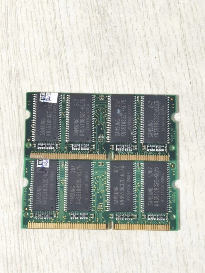 2X Samsung 512 MB SO-DIMM PC133S-333 133 MHz CL3 SDRAM Memory M464S6453CKS-L7A - Image 2 of 2