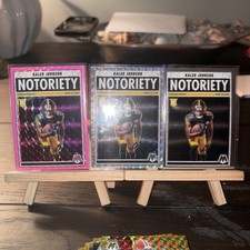2025Mosaic - Notoriety (Lot of 3)Base,Mosaic,pink Kaleb Johnson Rookie Cards