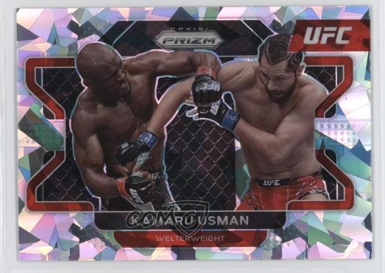 2022 Panini Prizm UFC Ice Prizm Kamaru Usman #54 0nr3