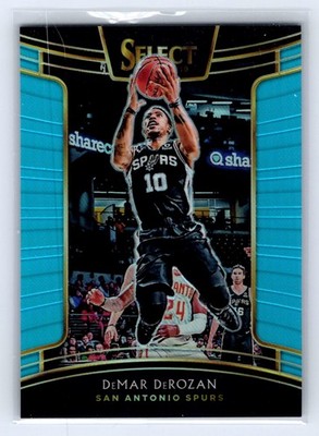 2018-19 Panini Select #23 DeMar DeRozan Light Blue Prizms /299 San Antonio Spurs