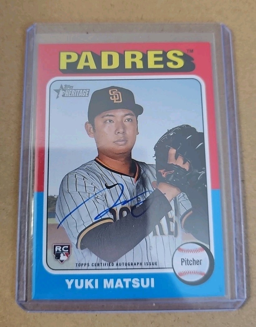 2024 Topps Heritage High Number Real One Auto Yuki Matsui #ROA-YM Padres