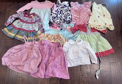 Smocked Mixed Brands Baby Girl 2T/24M Cotton Clothing Lot Dresses  Multicolor