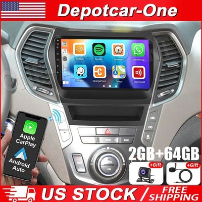 9'' Car Radio Stereo For Hyundai Santa Fe 2013-2018 Android 15 CarPlay GPS 2+64G