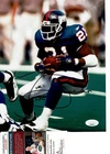 NY Giants Tiki Barber autographed 8x10  action color  photo  JSA Certified