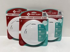 (3) First Alert 1039868 Wireless Battery Smoke & Carbon Monoxide Detector Slim