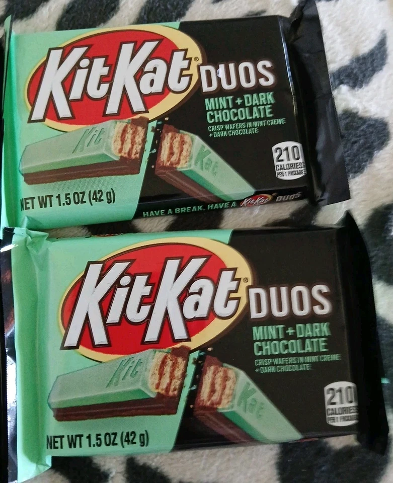 4 Kit Kat Duos Mint & Dark Chocolate King Size Candy Bars 1.5 Oz Each KitKat   - Image 4 of 4