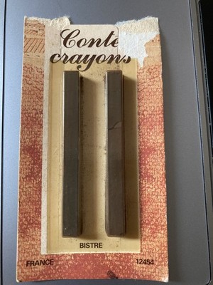 One Package Conte Artist Crayons Bistre . Exact photo of item.