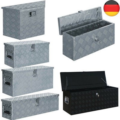 Abschließbar Alu Transportbox Transportkiste Werkzeugkasten Box Kiste Koffer Neu
