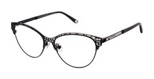 NEW Jimmy Crystal New York KYTHNOS Eyeglasses BLCK BLACK 100 AUTHENTIC
