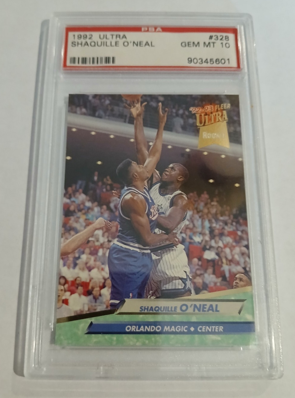 1992 Fleer Ultra Shaquille O'Neal RC #328 PSA 10 GEM MINT view 1