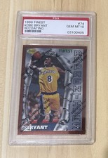 1996 Topps Finest KOBE BRYANT Rookie Card PSA 10 w/Coating #74. rookie card picture