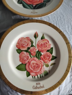 Collectors plate American Rose society ''cathedral'' by Luther Bookout