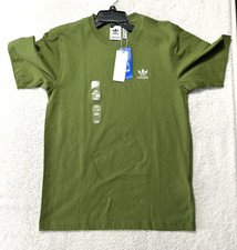 ADIDAS ORIGINALS ESSENTIALS TREFOIL T TEE SHIRT Olive GREEN JV5938 Small C5 