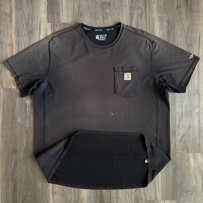 Vintage Gradient Sun Faded Pocket T-Shirt Men's Size XL Black WIP Work Carhartt