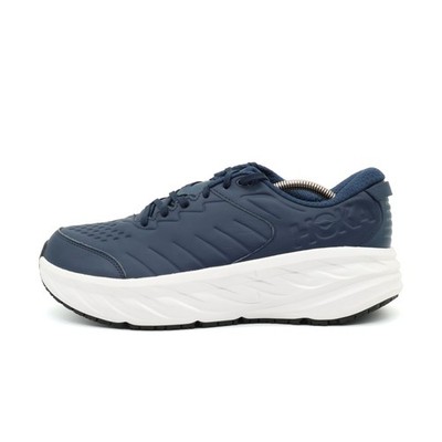 Hoka One Herren Bondi SR Wide Laufschuh Dunkelblau Kunstleder Sneaker EU 44 2/3