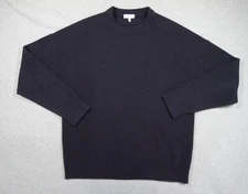 Reiss Sweater Mens Large Blue Knit Crewneck 100% Merino Wool Preppy Adult