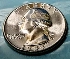 🟅 UNC 1955 90% Silver Wash. 25¢ - 71-Year-Old Coin