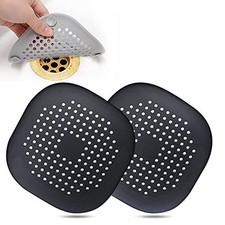 Silicone Hair Drain Catcher Square Stopper Suction Cup for Shower Bathtub Sink