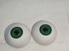 Pair of Realistic Human Half round Eyes for Halloween PROPS doll GREEN