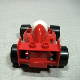Lego Duplo Ferrari F1 Red Race Car from set 4693 and Duplo Race Car Driver #1