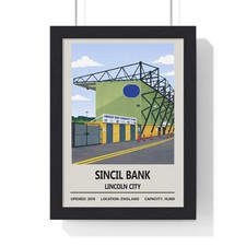 Lincoln City Sincil Bank Stadium Football Stadium Poster Wall Art Gift