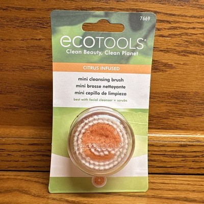 EcoTools Mini Facial Cleansing Brush Tool, Infused with Citrus 7669 - NEW