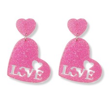 Heart Earrings for Women Valentines Red Heart Earrings Valentines Day Earrings V