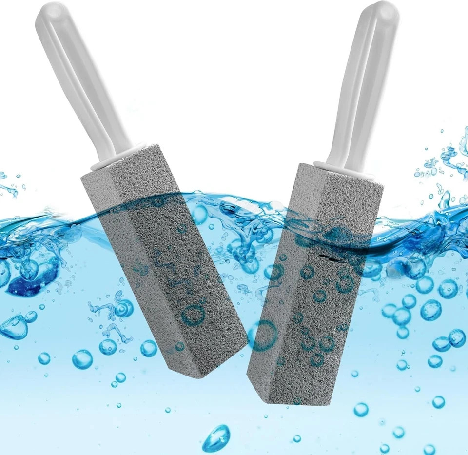 Pumice Cleaning Stone with Handle Toilet Bowl Cleaner Hard Water Ring Remover 2