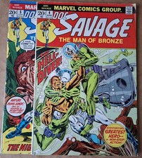 Doc Savage Lot x2 - GD/VG  (3.0) - Marvel 1973 - 20 Cents copies - Ross Andru