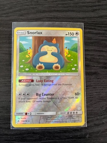 pokemon Snorlax 2019 Sun and Moon # 158/214