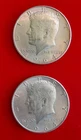 Lot of 2 1964D Kennedy US Half Dollar 90% Silver 50C Coin